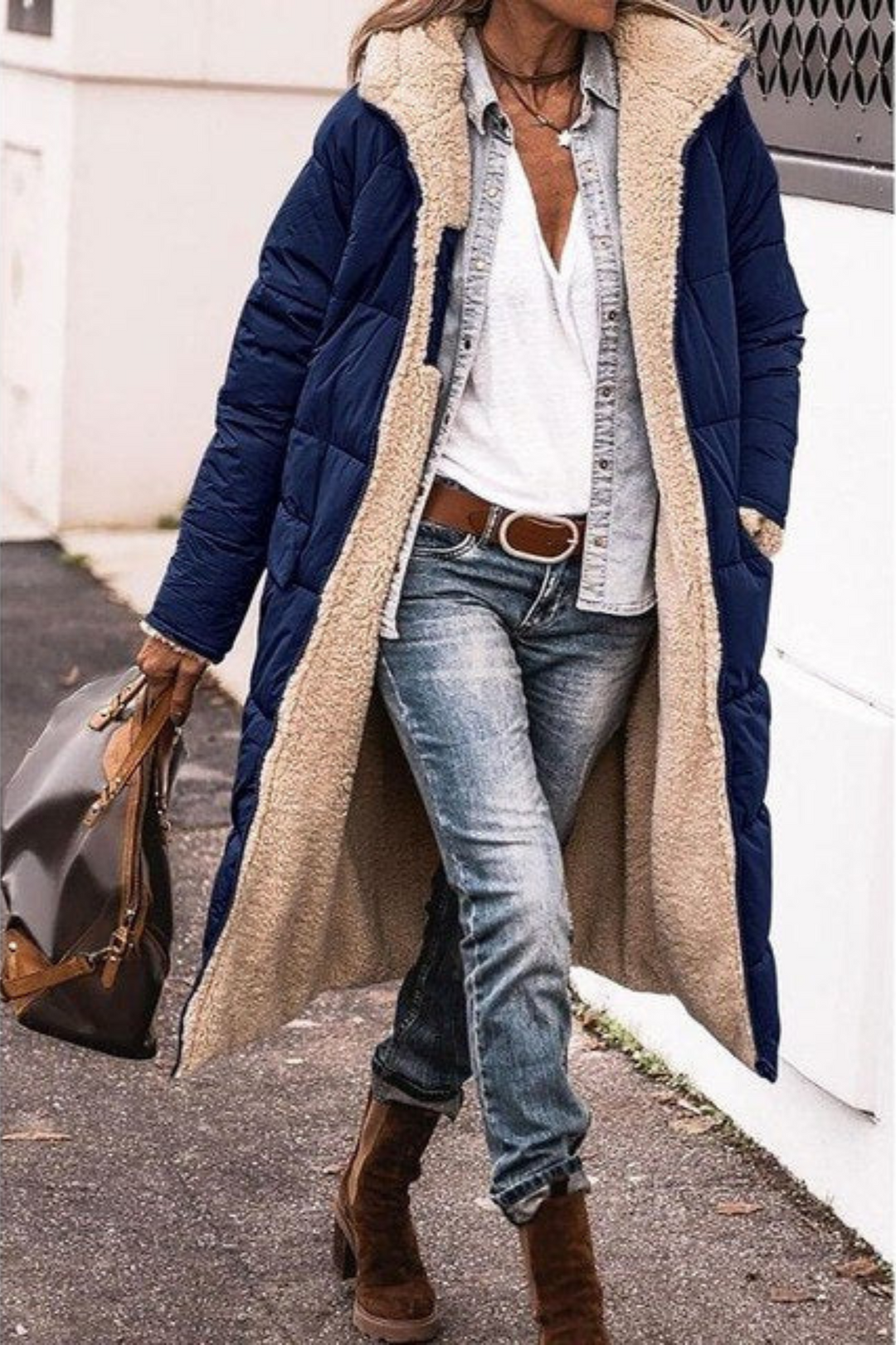 Adèle Manteau réversible chic pour femme